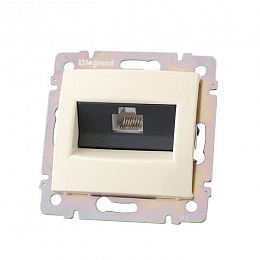 Кампьютерная розетка одиночная RJ45 Кат.6 UTP (слоновая кость ) Valena ALLURE Legrand. Вид 1