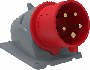 Вилка стационарная ССИ-525 32А-6ч/200/346-240/415В 3Р+РЕ+N IP44 MAGNUM ИЭК. Вид 1