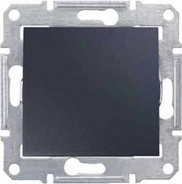 Выключатель кнопочный, 2-полюсный, IP44, сх. 2, 10а, 250В (графит) Sedna Schneider Electric. Вид 1