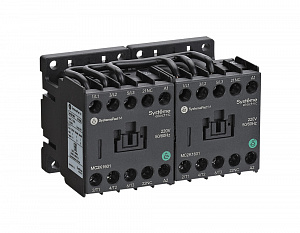 Реверсивный контактор 3-полюсный, 6А, 1НО, 230В AC, 50/60hz Systeme Electric. Вид 1