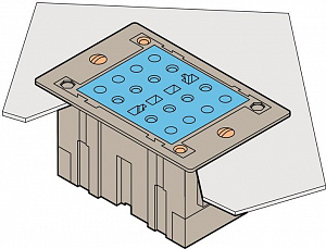 ENT  Блок PC-E-VA Клеммный для цепей полярности, контакт до разрыва, монтаж в панель, зажим под болт TYCO. Вид 1