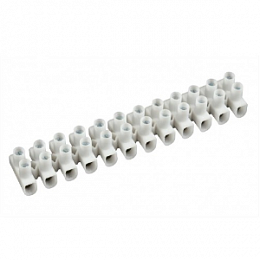 SK1 Клеммная колодка винтовая 4mm2 12 полюсная (белая) Klemsan. Вид 1