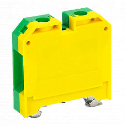 ЗН101-2-24A-PEN Клеммник наборный 24A 1-2,5 мм² (жёлто-зелёный) DEKraft. Вид 1