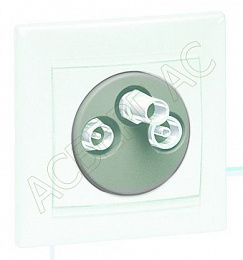 Розетка TV-FM-SAT 10dB оконечная (алюминий) Valena Legrand. Вид 1