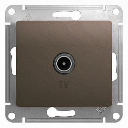 Розетка TV, механизм (шоколад) Glossa Systeme Electric. Вид 1