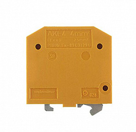 AKE4 Клеммник заземляющий AKZ Weidmuller. Вид 1