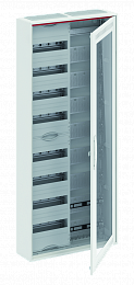 CA28VMW Шкаф 96М навесной с медиапанелями IP30, 1250x550x160 между DIN-рейками 125 мм и самозажимными клеммами N/PE и Wi-Fi дверью с вент. отверстиями. Вид 1
