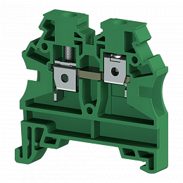 AVK 4 (RP) Клеммник на DIN-рейку 4мм² (зелёный) Klemsan. Вид 1