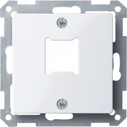 Центральная плата для розетки RJ11/RJ45,1пост, qf sm (активный белый) Merten Schneider Electric. Вид 1