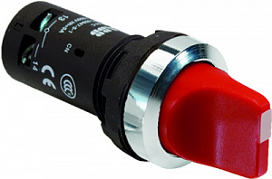 COS  Переключатель C2SS1-30R-20 2-х позиционный красный 2НО (45 граду сов) с фиксацией ABB. Вид 1
