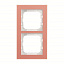 1722-227 Рамка 2-постовая (стекло благородный коралл) Axcent ABB. Вид 1.