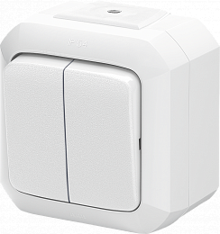 3558N-C05510 B Выключатель двухклавишный IP54 белый Variant+ ABB. Вид 1