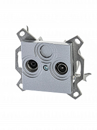 5011H-A03503 70W Розетка TV-R, оконечная, Levit, серебро ABB. Вид 1