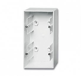 1702-94-507 Коробка для открытого монтажа, 2-постовая (альпийский белый) Basic 55 ABB. Вид 1