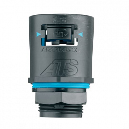 AT42/125/A/BLB Фитинг Adaptalok ATS AT, прямой, нейлон/эластомер, черный/голубой, резьба 125, Ø42, AT42/125/A/BLB ABB. Вид 1