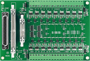 Выносная плата 24 изолированных выхода с открытым коллектором, совместима с Opto-22, 37-контактный D-Sub кабель 1м ICP DAS. Вид 1