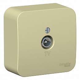 Розетка TV, С/У, изол.пл. (бежевый) Blanca Systeme Electric. Вид 1