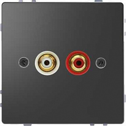 Аудиорозетка с модул. тюльпан (антрацит) Merten D-Life Schneider Electric. Вид 1