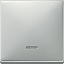Клавиша с окошком для световой индикации , sd (сталь) Merten Schneider Electric. Вид 1.