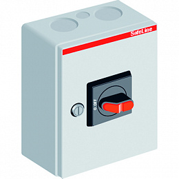 Рубильник в боксе OTL63B3M до 63А 3-полюсный, перфорация 4хМ32+2 хМ16 ABB. Вид 1