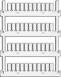 Маркировка MG-CPM-06 41591 (5x10 WH), для клемм других производителей, 5х10 мм, 44 маркеров в карте, 1540 маркеров в упаковке TYCO. Вид 1