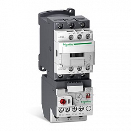 Комплект: LC1D09EHE Контактор 3-х пол. 9A 24-60BAC/DC + LR9D32 Электронное тепловое реле 6,4-32А Schneider Electric. Вид 1