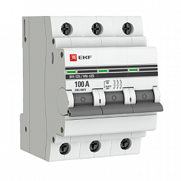 ВН-125 Выключатель нагрузки 3-полюсный, 100А, EKF. Вид 1