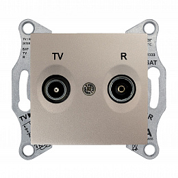 Розетка TV/R, оконечная, 1 db (титан) Sedna Schneider Electric. Вид 1