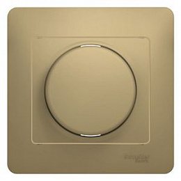 Светорегулятор поворотный, 300Вт, в сборе (титан) Glossa Systeme Electric. Вид 1