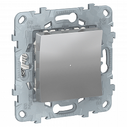 Светорегулятор wiser нажимной, LED, универсальный 7-200вт (алюминий) Unica New Schneider Electric. Вид 1