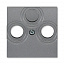 5011H-A00300 69 Накладка Levit для розеток TV-R / TV-R-SAT сталь ABB. Вид 1.