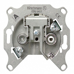 Механизм розетки TV-FM-SAT, проходная, с/у, System 55 Gira. Вид 1