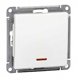Выключатель 1-клавишный, с подсв. 10АХ, механизм (белый) Wessen 59 Systeme Electric. Вид 1