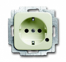 20 EUCBL-212 Розетка Schuko с индикацией LED, Duro, слоновая кость ABB. Вид 1