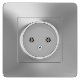 Розетка без заземления, без шторок, С/У, 16А, 250В (алюминий) Blanca Systeme Electric. Вид 1