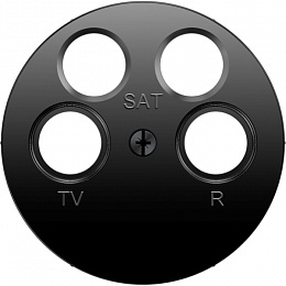 Накладка для антенной розетки (черный, глянцевый) R.1 Berker. Вид 1