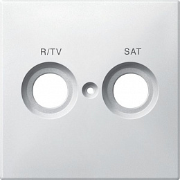 Центральная плата с маркировкой R/TV/SAT, sd (полярный белый) Merten Schneider Electric. Вид 1