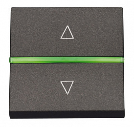 N2261.2 AN Механизм электронного выключателя жалюзи, 700 ВА, 2-модульный, серия Zenit, цвет антрацит ABB. Вид 1