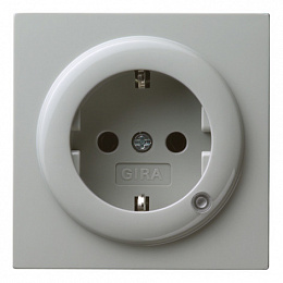 Розетка с заземлением (серый) S-Color Gira. Вид 1