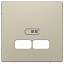 Центральная накладка для USB Механизма 2,1а (сахара) Merten D-Life Schneider Electric. Вид 1.