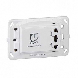 Розетка для электробритв, 10 а, 240 в, 50/60 гц (белый) Unica Schneider Electric. Вид 1