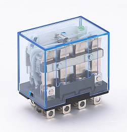 Промежуточное реле 4 конт. с инд. led 10а 12в dc пр- DEKraft. Вид 1