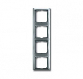 2514-98-507 Рамка 4-постовая с декоративной накладкой (бистро/голубой) Basic 55 ABB. Вид 1