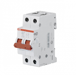 SD202/25 Рубильник 2-полюсный модульный 25А (красный рычаг) ABB. Вид 1