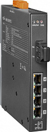 Индустриальный коммутатор: 4х10/100 Base-T Ethernet и 2 портами Single-mode 100 Base-FX, IP20, PoE ICP DAS. Вид 1