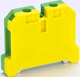 ЗН101-16-100A-PEN Клеммник наборный 100A 3-16 мм² (жёлто-зелёный) DEKraft. Вид 1