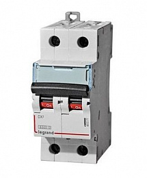 DX3 Автоматический выключатель 2-полюсный 16A 10kA (хар-ка C) Legrand. Вид 1