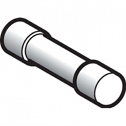 Цилиндрическая плавкая вставка 1А, размер 10х38, тип gG, 500В AC ETI. Вид 1