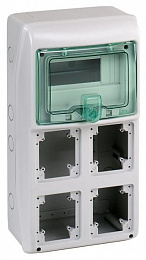Бокс 8 мод.+ 4 отверстий настенный IP65 Schneider Electric. Вид 1