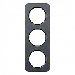 Рамка 3-постовая (сланец, натуральный / черный) R.1 Berker. Вид 1